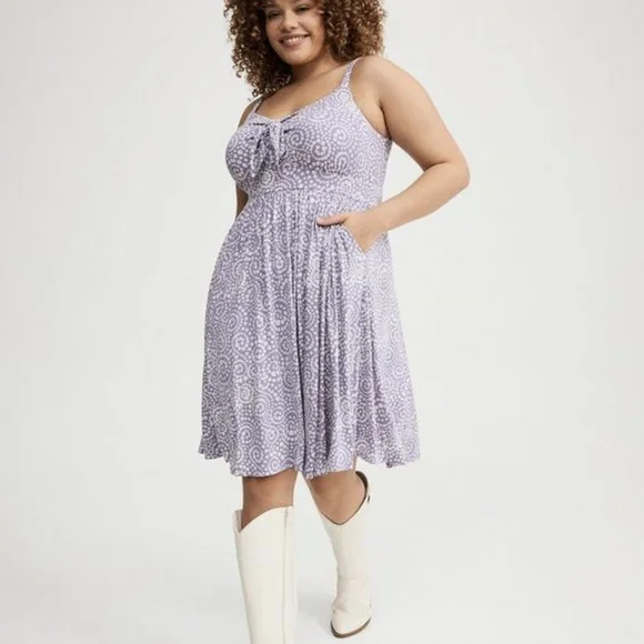 Torrid Super Soft Purple Mini Dress Size 0X - Picture 1 of 6